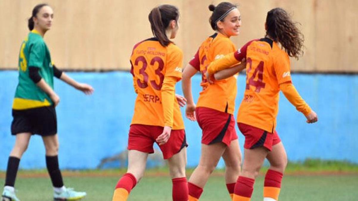 71 şut çeken Galatasaray Bayan Futbol Kadrosu, Kireçburnu'nu 13-0 mağlup etti