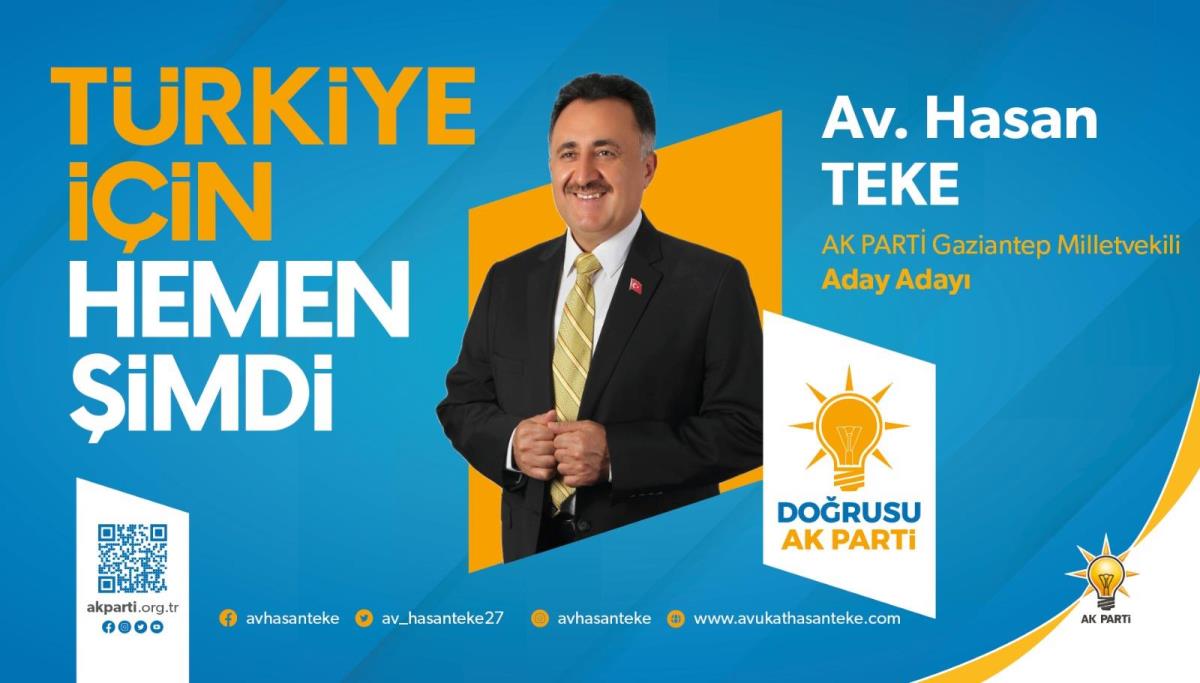Av. Hasan Teke, AK Parti G.Antep Milletvekilliği aday adaylığı için müracaat etti