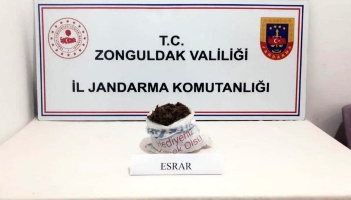 Kozlu'da durdurulan araçta uyuşturucu husus ele geçirildi