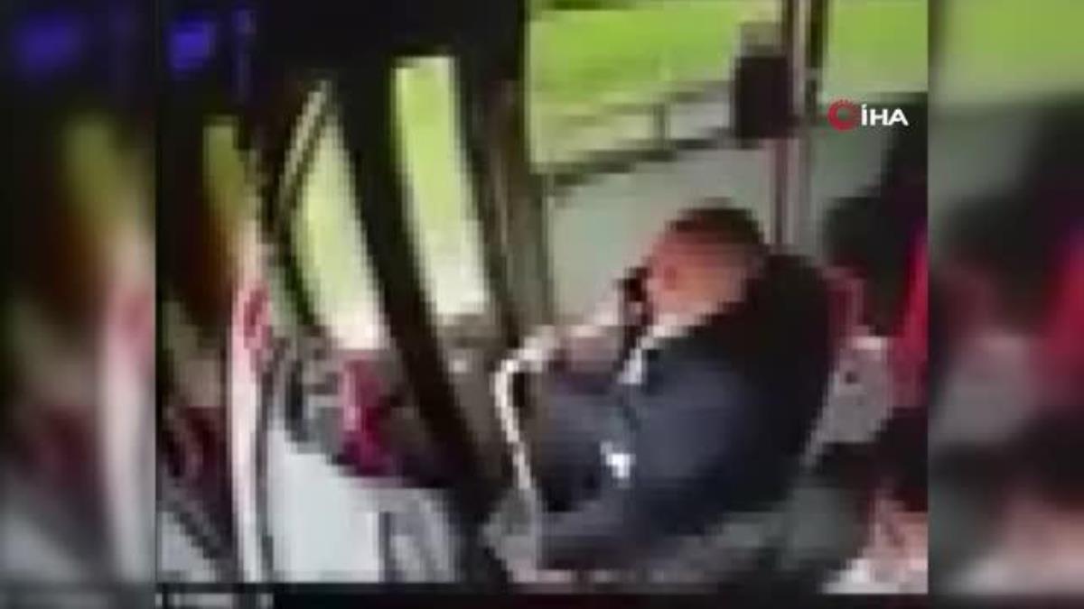 Otobüs sürücüsünün refleksi savrulan motosikletlinin hayatını kurtardı... O anlar kamerada