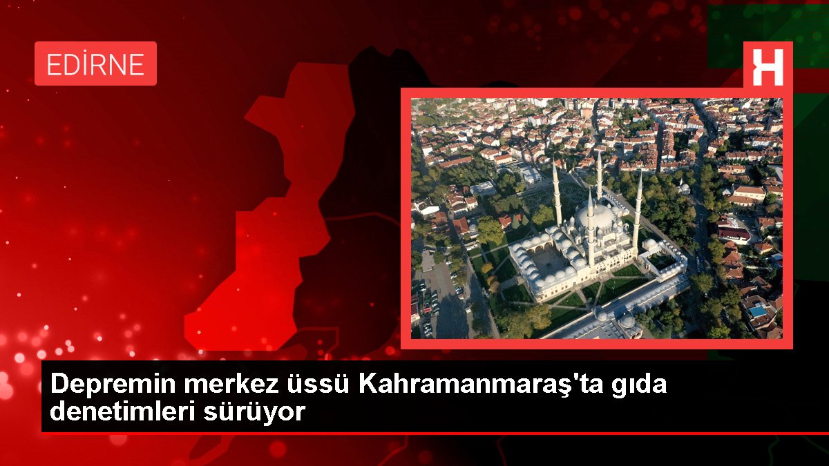 Sarsıntının merkez üssü Kahramanmaraş'ta besin kontrolleri sürüyor
