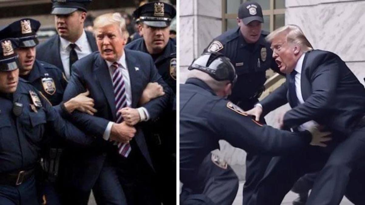 Tutuklanacağı söylenen Trump'a ilişkin fotoğraflar ABD'yi karıştırdı