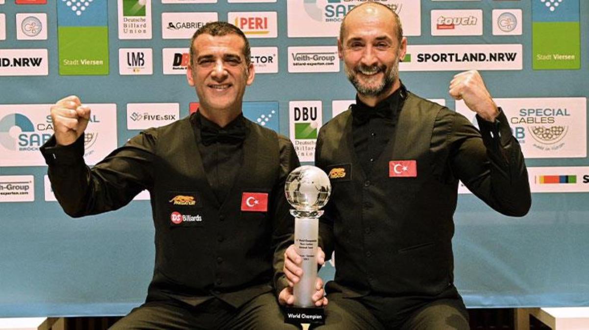 Ulusal Ekipler Dünya 3 Bant Bilardo Şampiyonası'nda Türkiye, üst üste 3. sefer şampiyonluğa ulaştı