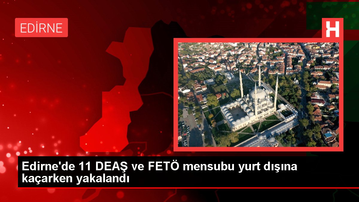 Edirne'de 11 DEAŞ ve FETÖ mensubu yurt dışına kaçarken yakalandı