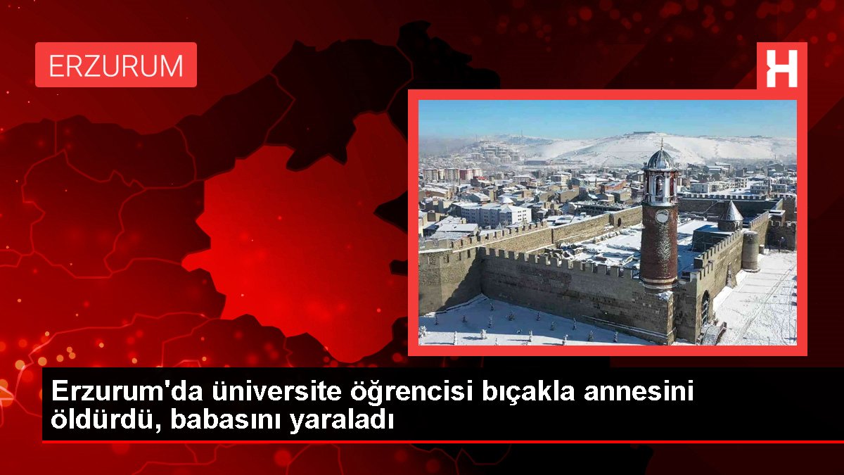 Erzurum'da üniversite öğrencisi bıçakla annesini öldürdü, babasını yaraladı
