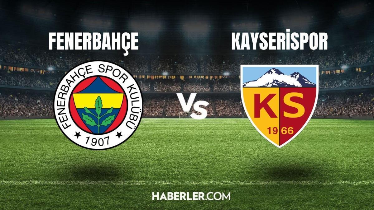 Fenerbahçe - Kayserispor beklenen birinci 11 aşikâr oldu mu? FB - Kayserispor maçı birinci 11 açıklandı mı? FB - Kayserispor beklenen kadro!