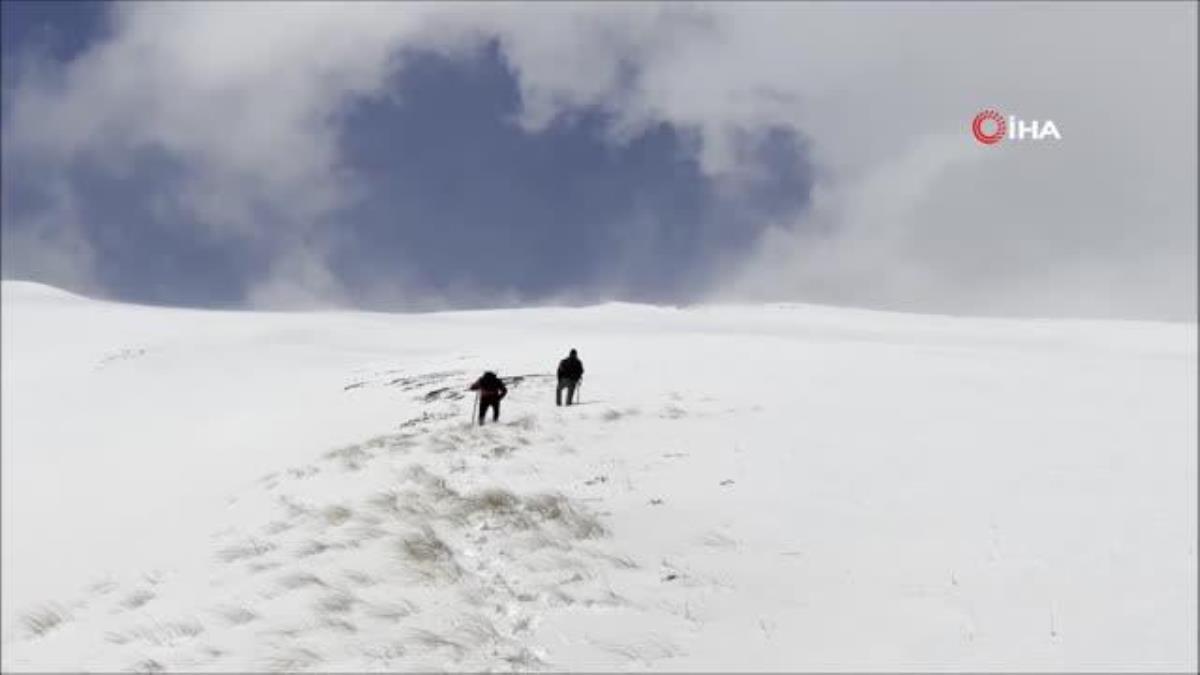 Nemrut Dağı ve Krater Göllerinin hayran bırakan kar görüntüsü