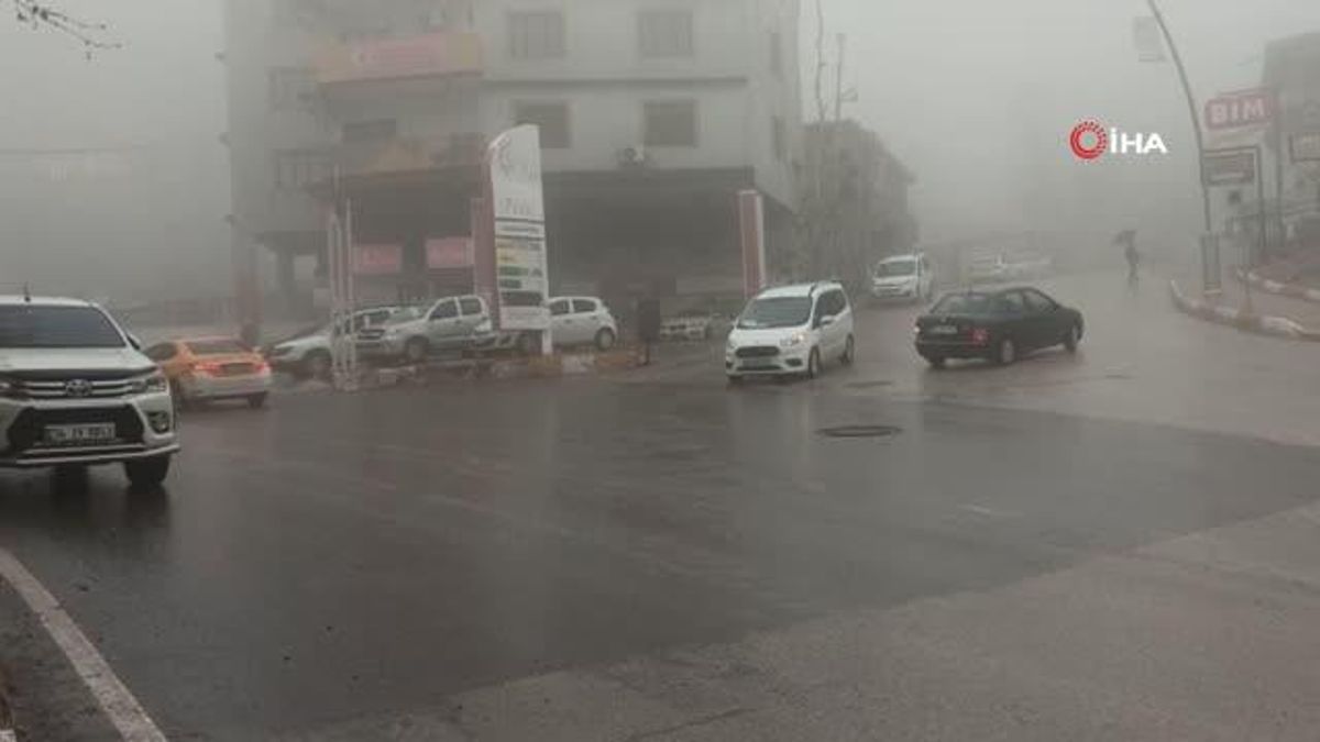 Şırnak'ta tesirli olan sis görüş arasını 10 metreye düşürdü