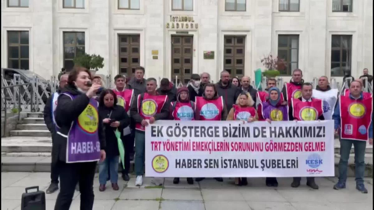 TRT Çalışanları ve Emeklilerinden Ek Gösterge Protestosu: "Trt İdaresi Camdan Bakma, Sorunu Çöz"