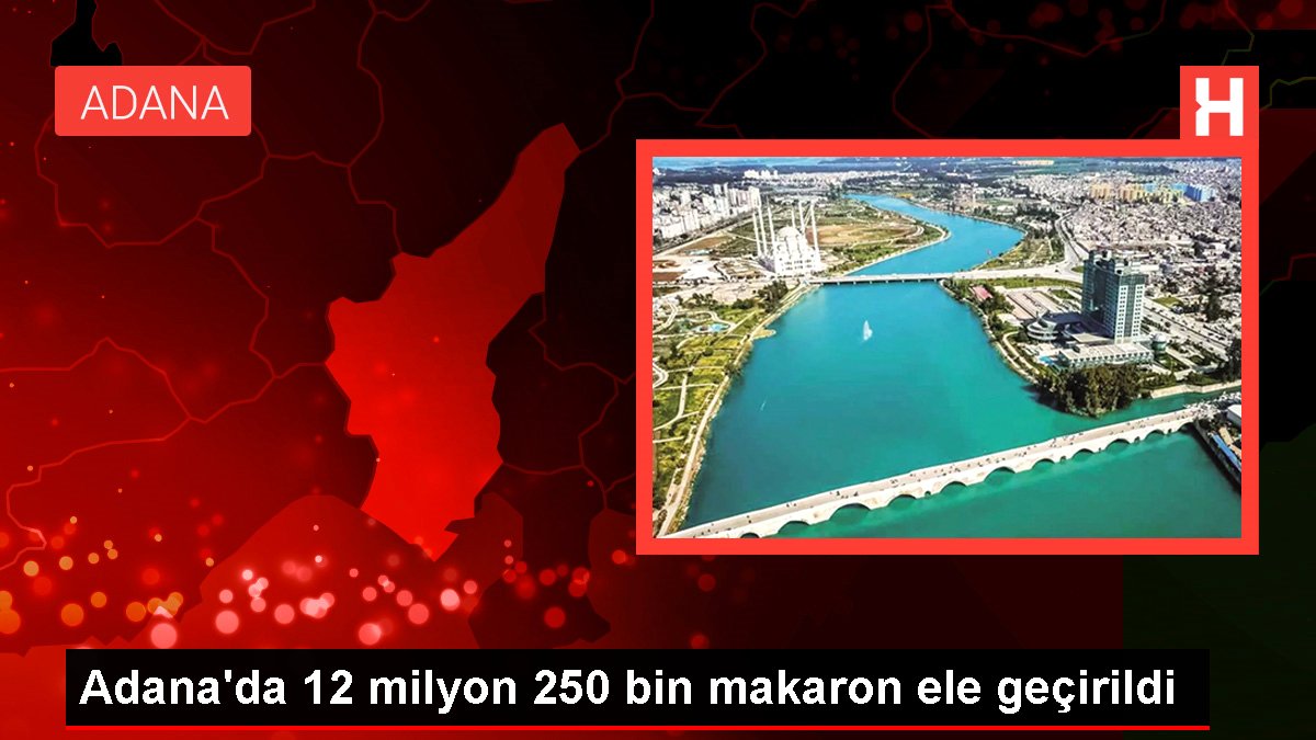 Adana'da 12 milyon 250 bin makaron ele geçirildi