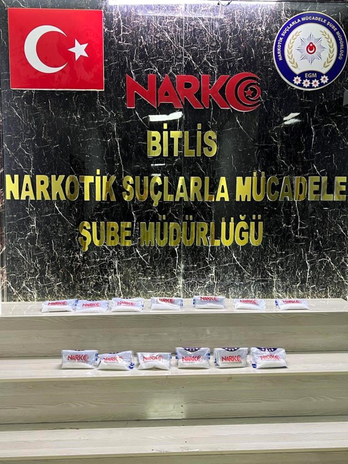 Bitlis'te 1 kilo 117 gram metamfetamin ele geçirildi