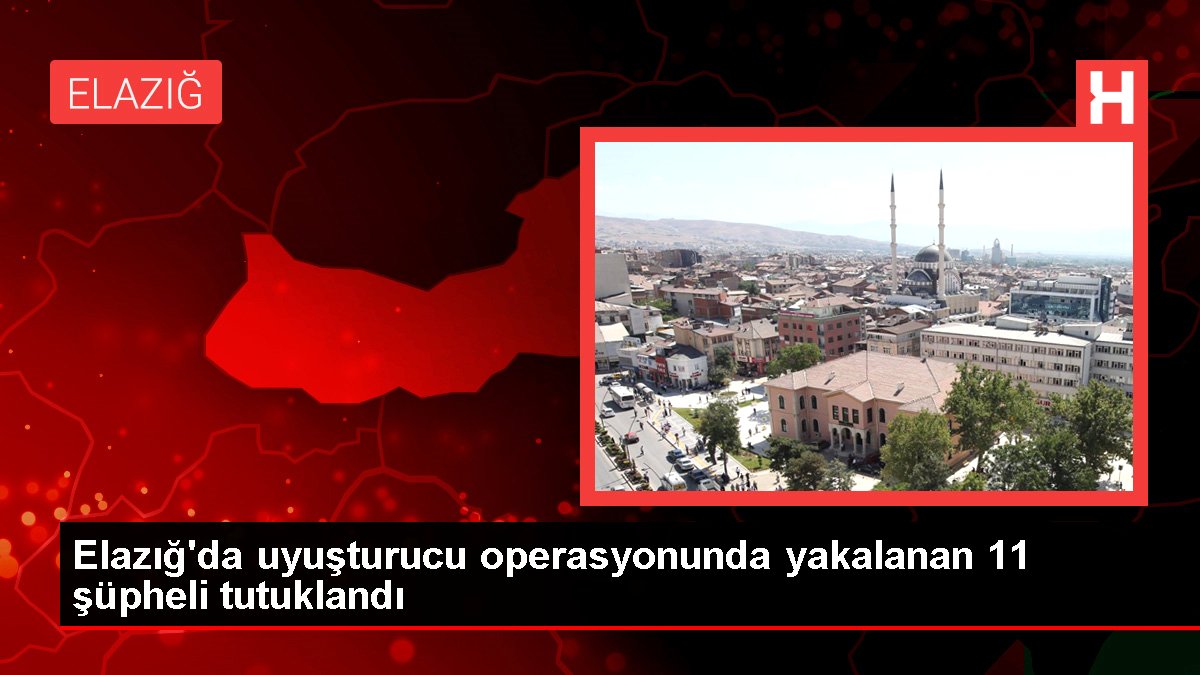 Elazığ'da uyuşturucu operasyonunda yakalanan 11 kuşkulu tutuklandı