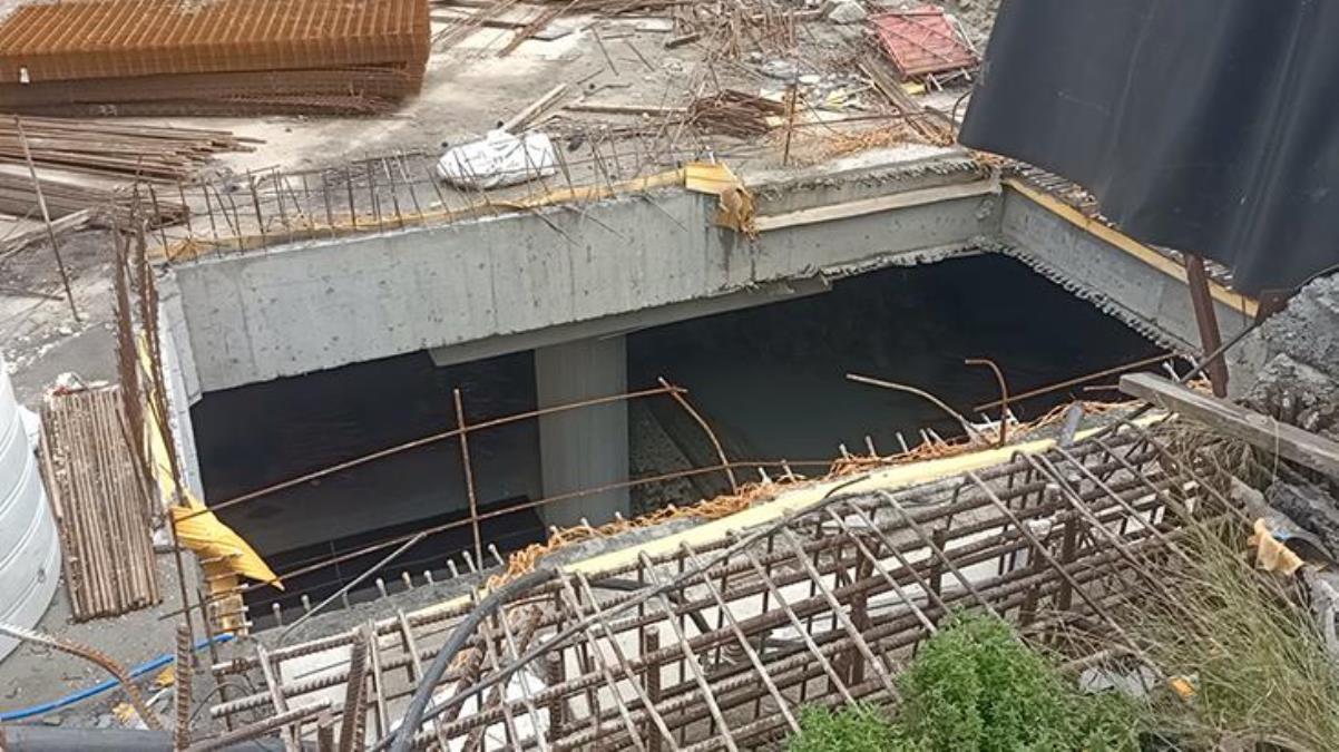 Metro inşaatında istikrarını kaybedip düşen emekçi, beton demire saplandı