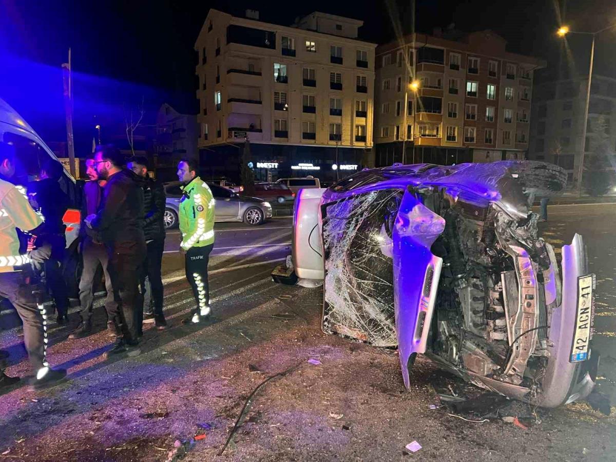 Nevşehir'de denetimden çıkan araç takla attı: 4 yaralı