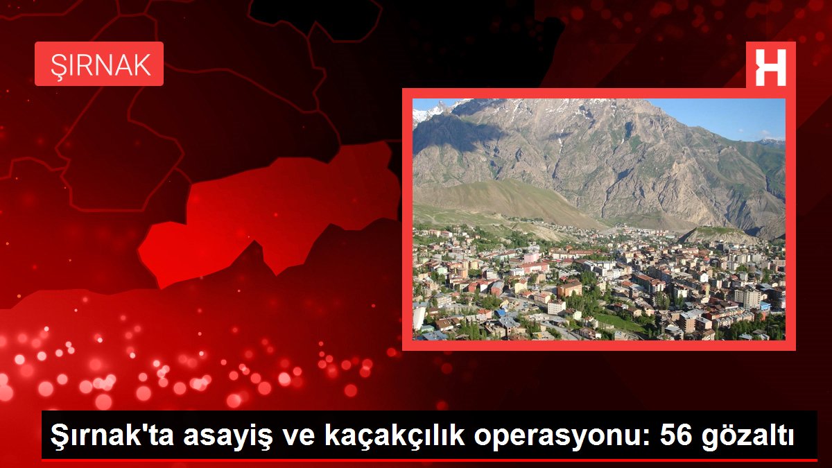 Şırnak'ta asayiş ve kaçakçılık operasyonu: 56 gözaltı