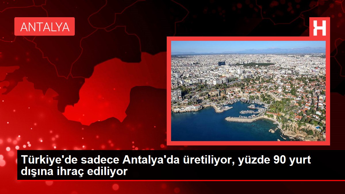 Türkiye'de yalnızca Antalya'da üretiliyor, yüzde 90 yurt dışına ihraç ediliyor