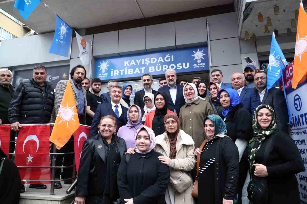 AK Parti Vilayet Lideri Kabaktepe ve Vekil Adayı Eminmollaoğlu, Kayışdağı İrtibat Ofisi açılışını yaptı