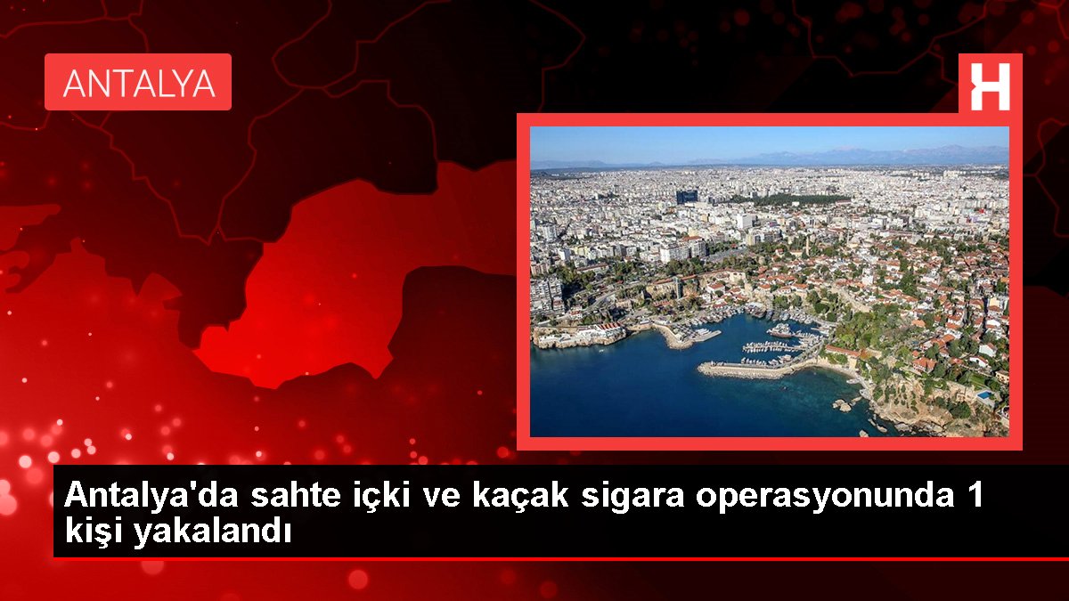 Antalya'da düzmece içki ve kaçak sigara operasyonunda 1 kişi yakalandı