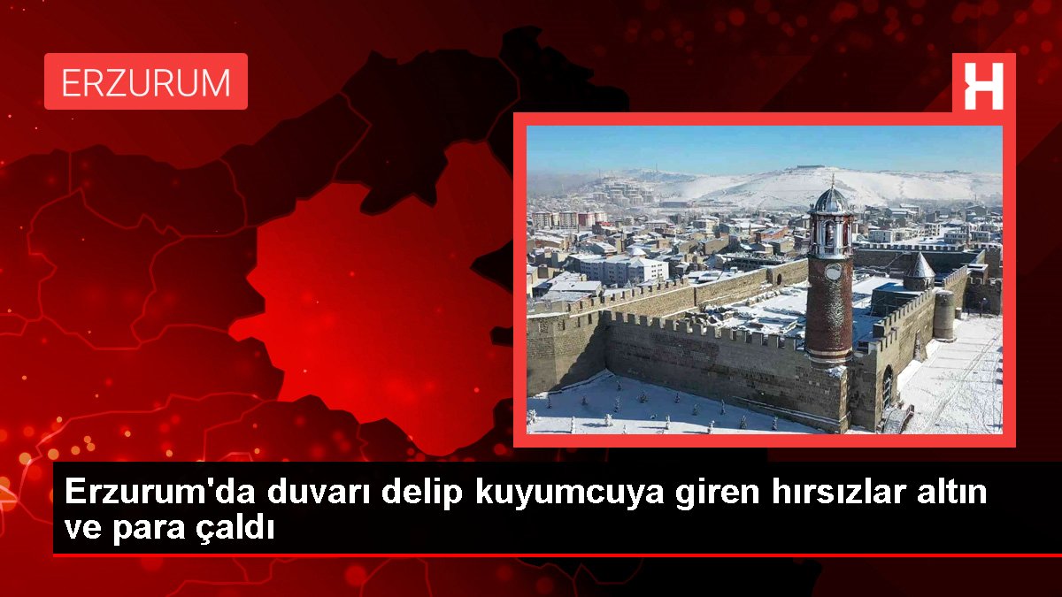 Erzurum'da duvarı delip kuyumcuya giren hırsızlar altın ve para çaldı