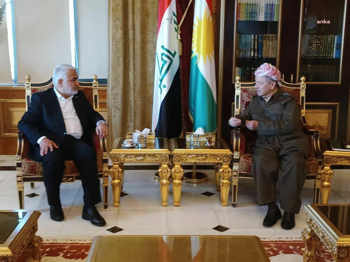 Hüda Par Genel Lideri Yapıcıoğlu, Erbil'de Mesut Barzani ile Görüştü