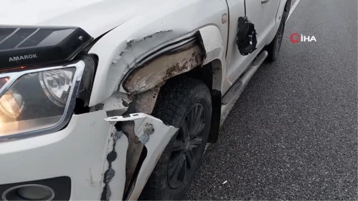 Kazada yola düşen direkten kaçan araba takla attı: 1 yaralı