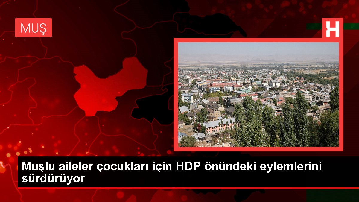 Muşlu aileler çocukları için HDP önündeki hareketlerini sürdürüyor