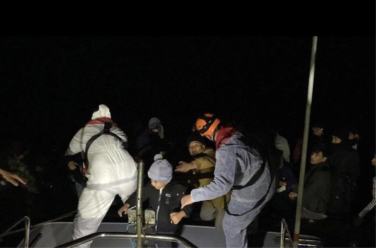 Yunan unsurlarınca mevte terk edilen 39 kaçak göçmen kurtarıldı
