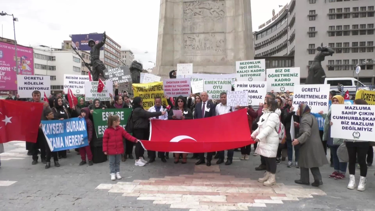 Fiyatlı Öğretmenler Ankara'da Takım Talebiyle Aksiyon Yaptı