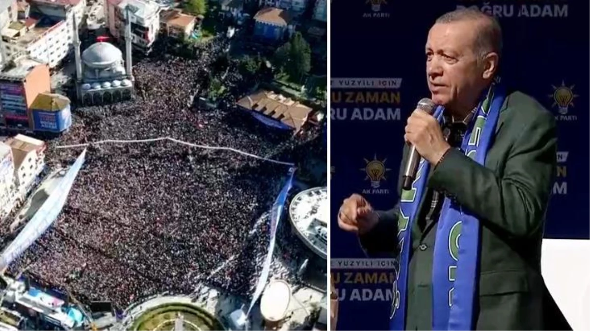 Rize mitinginde gördüğü görünüm Erdoğan'ı mest etti: Bugün bir öbür