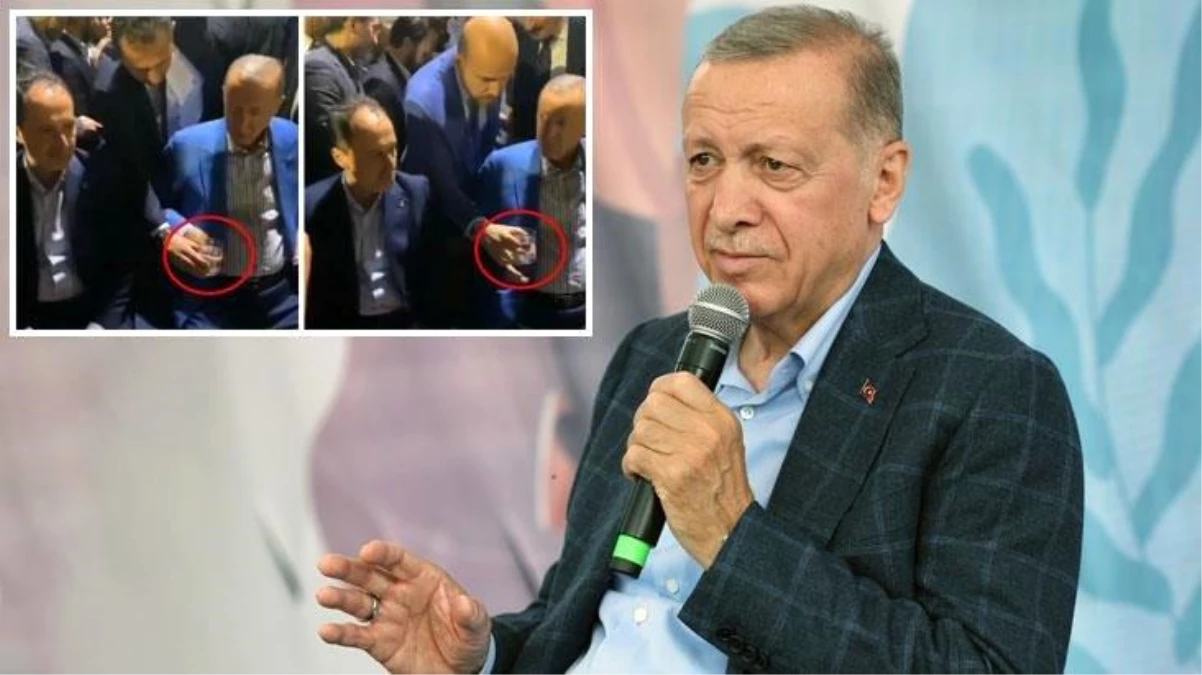 Erdoğan'ın müdafaa müdürünün getirdiği suyu içmediği anlara ait herkes tıpkı soruyu soruyor