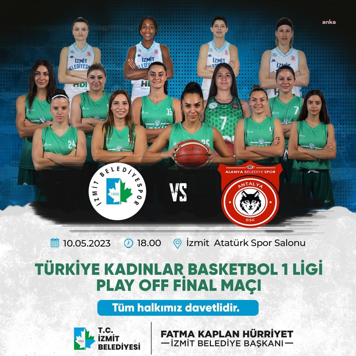 İzmit Belediyespor Bayan Basketbol Ekibi Final Serisinde