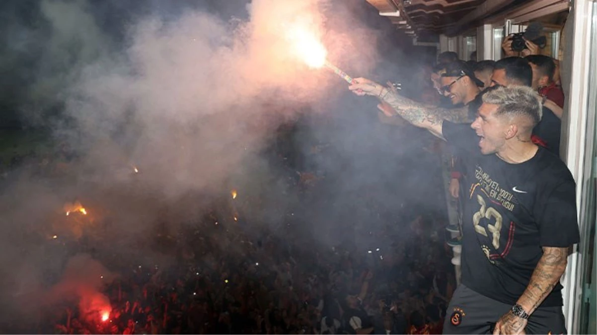 Şampiyon Galatasaray, Florya'yı yangın yerine çevirdi! Icardi'nin "Aşkın Olayım" performansı geceye damga vurdu
