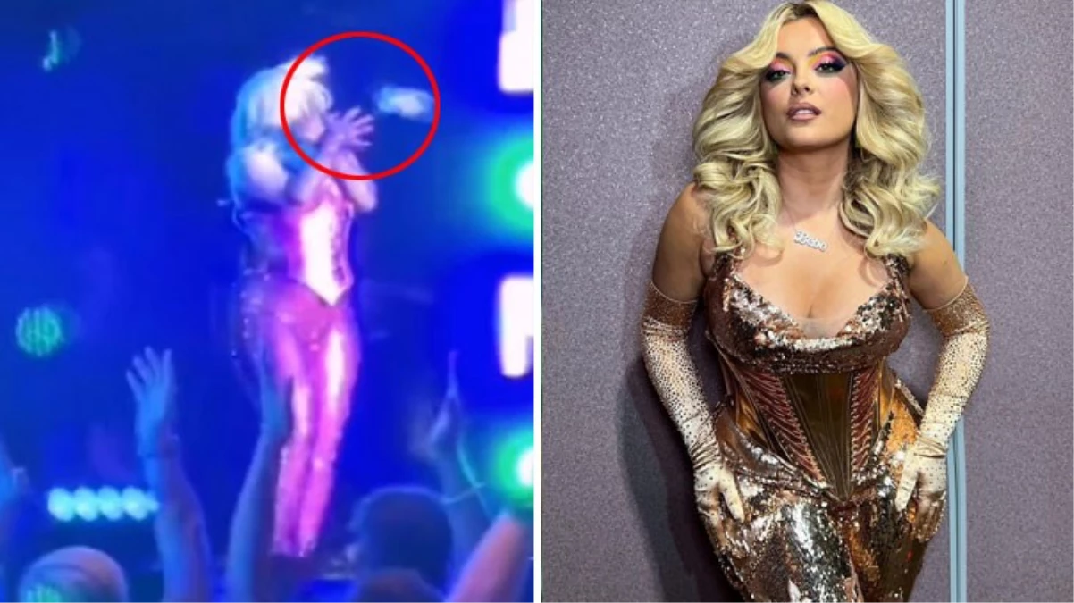 Bebe Rexha'ya konser sırasında telefon fırlatıldı