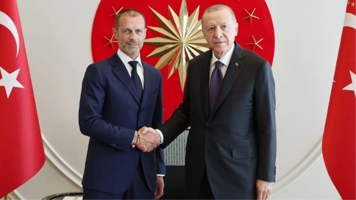 Cumhurbaşkanı Erdoğan, UEFA Lideri Ceferin'i kabul etti