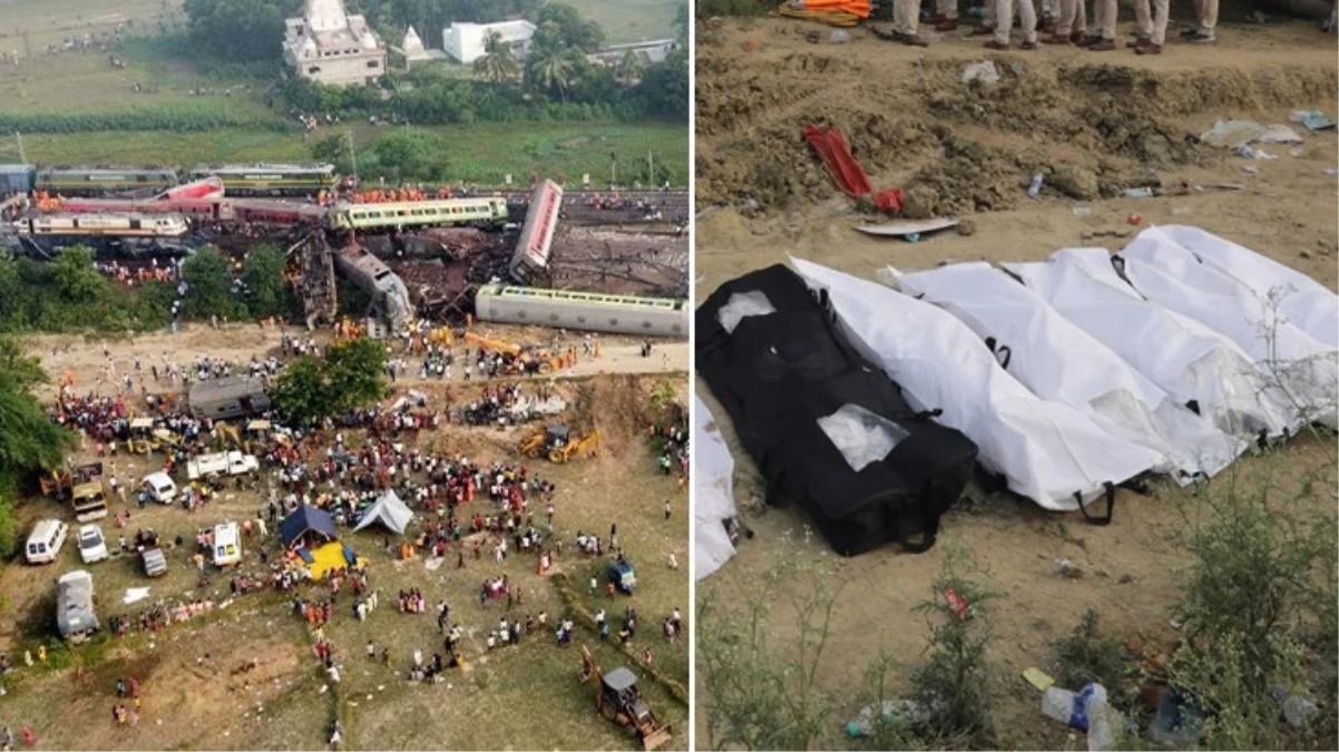 Hindistan'da 288 kişinin hayatını yitirdiği kaza sonrası bölgeden gelen manzaralar vahim