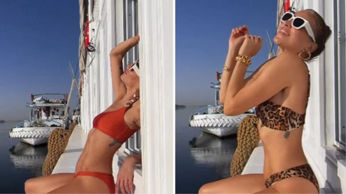 Kim der 46 yaşında! Burcu Esmersoy rengarenk bikinileriyle gösteri yaptı
