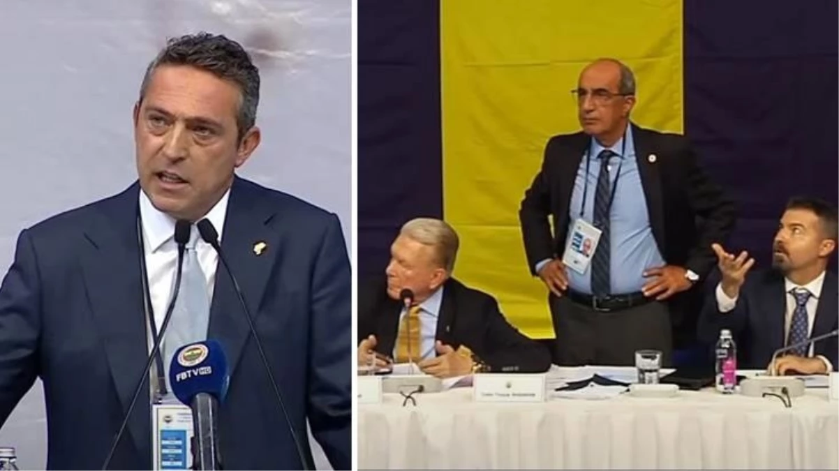 Son Dakika: Fenerbahçe Genel Konseyi'nde Ali Koç'un konuşması sırasında hengame çıktı
