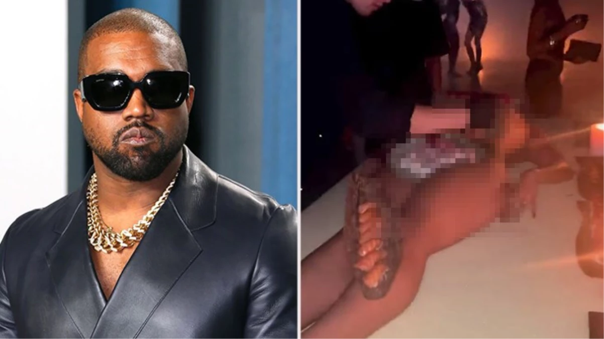 Yeni yaşını kutlayan Kanye West'in konukları partide çıplak bayan üzerinde sushi yedi