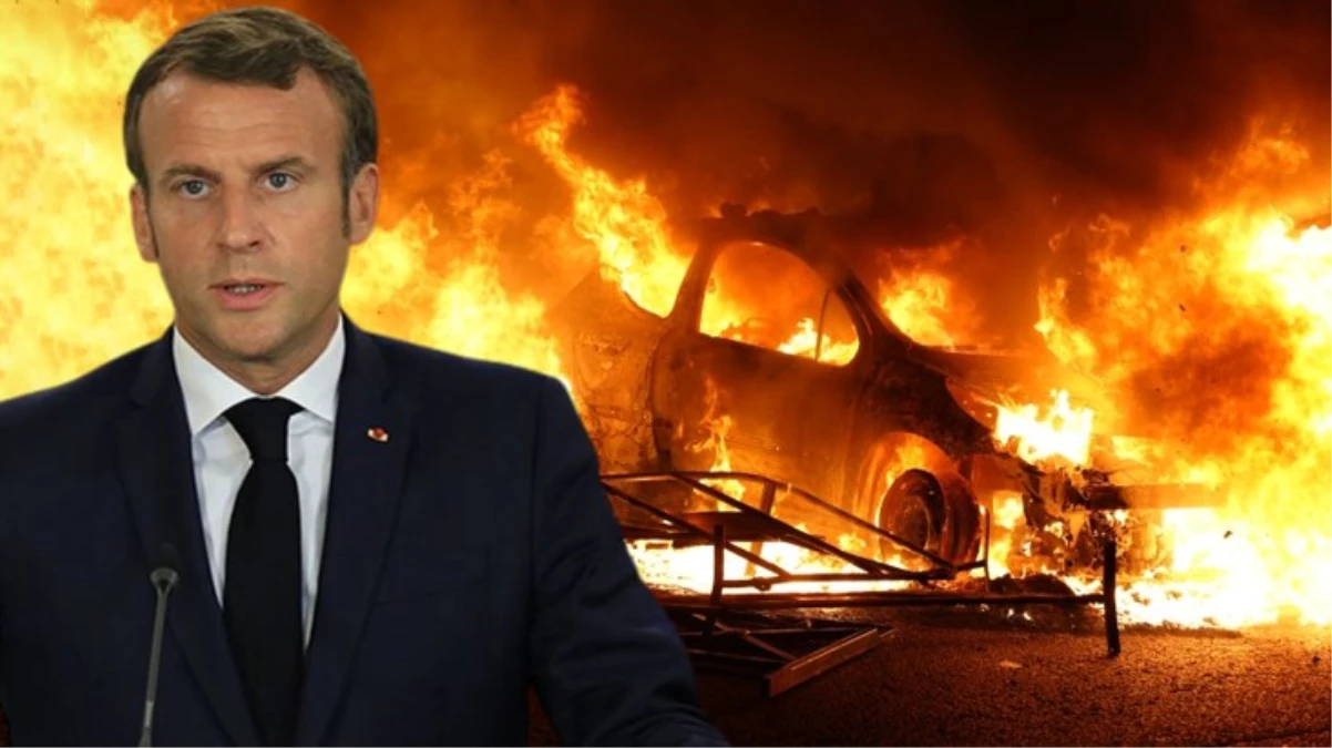 Sokakları yangın yerine dönen Fransa'da Macron kriz masasını topladı! "Sükunet" daveti yaptı